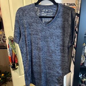 The Rail Navy Burn Out V-Neck Tee